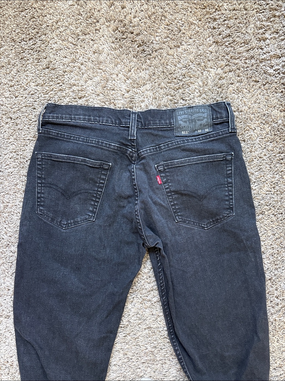 Levi's 511 Straight Black Wash Men's Jeans 32X36 - Picture 7 of 8